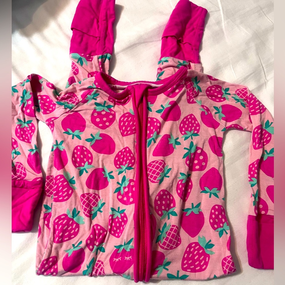 12-18 month Little Sleepies Sweet Strawberries Zippy